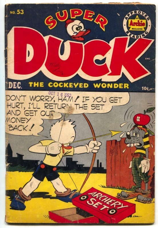 Super Duck #53 1953- Golden Age Archie Funny Animals- VG