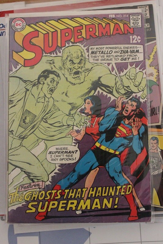 Superman #214 (DC, 1969) Condition: VF+ 8.5