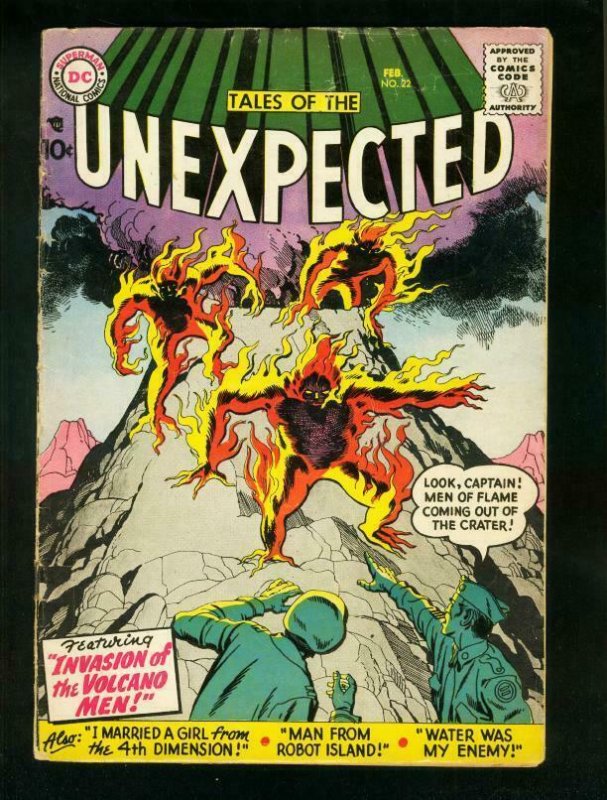 TALES OF THE UNEXPECTED #22 1958-DC COMICS-JACK KIRBY-ROBOT ISLAND VG