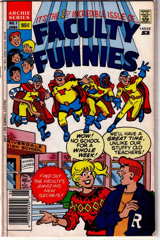 Faculty Funnies   # 1 GD/VG (1989, Archie) Goldberg