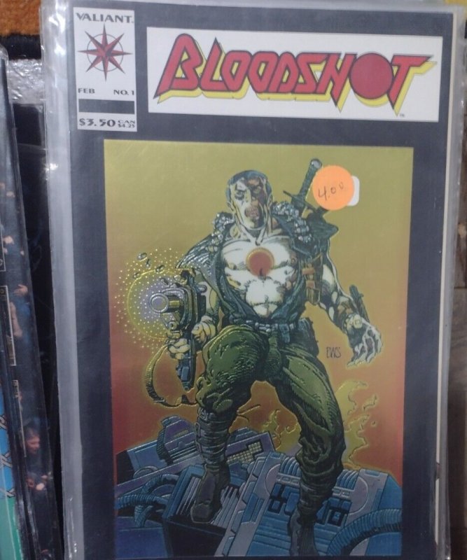 BLOODSHOT  # 1  1993 VALIANT   KEY 1st chromium cover barry windsor smith