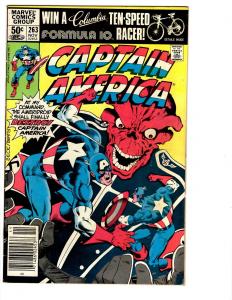 4 Captain America Marvel Comic Books # 261 262 263 264 Falcon X-Men Cyclops BH17