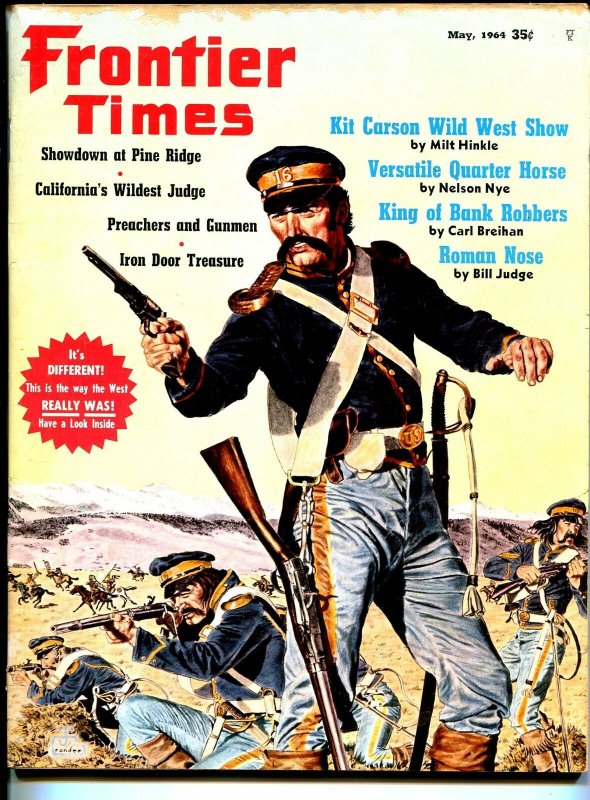 Frontier Times-5/1964-Indian fight cover-Kit Carson-Chief Roman Nose-Starr-VG