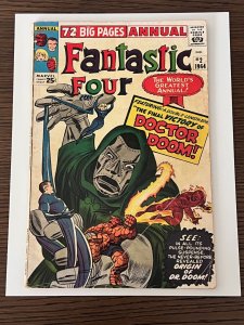 Fantastic Four Annual #2 (1964). GD/VG. Dr. Doom cover! Dr. Doom Origin.