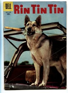 RIN TIN TIN #13 1956-GERMAN SHEPHERD PHOTO COVER---DELL vg