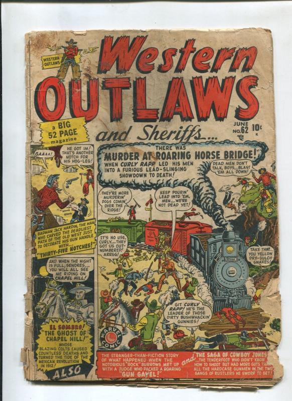 WESTERN OUTLAWS AND SHERIFFS #62 1950-ATLAS-GHOST RYDER-P