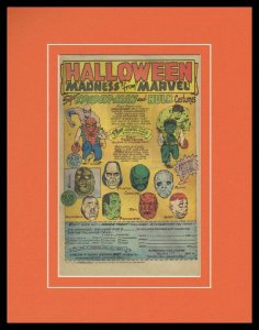 1976 Marvel Halloween Spider-Man  Framed 11x14 ORIGINAL Vintage Advertisement