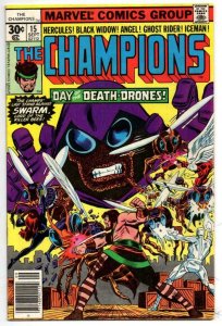 CHAMPIONS #15, VF, Hercules, Black Widow, Ghost Rider, 1976 1977, more in store