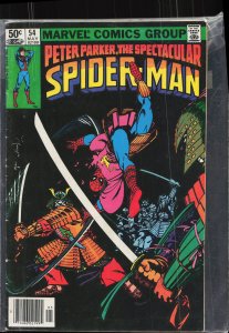The Spectacular Spider-Man #54 Newsstand Edition (1981) Spider-Man