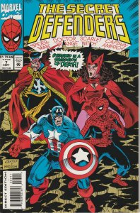 Secret Defenders #7 (1993) Spiderman ! Scarlet Witch ! Captain America !