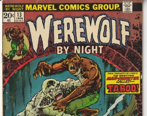 Werewolf By Night #  13  1st Appearance of Topaz