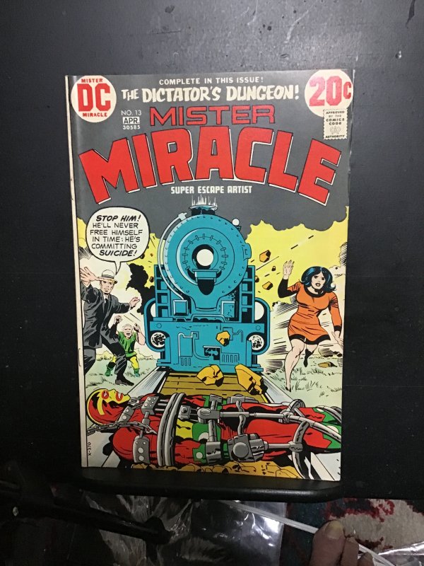 Mister Miracle #13 (1973) Von Kilowatts! Jack Kirby! Bondage cover! VF/NM Wow