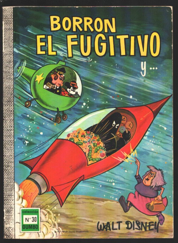 Borron El Fugitivo 1975-Disney-Giant edition features Mickey Mouse-Phantom Bl...