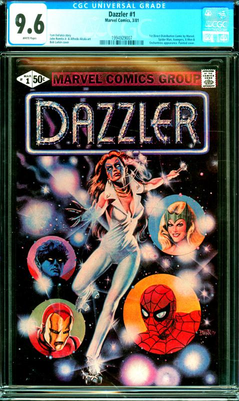 Dazzler #1 CGC Graded 9.6 1st Direct Distribution Comic by Marvel