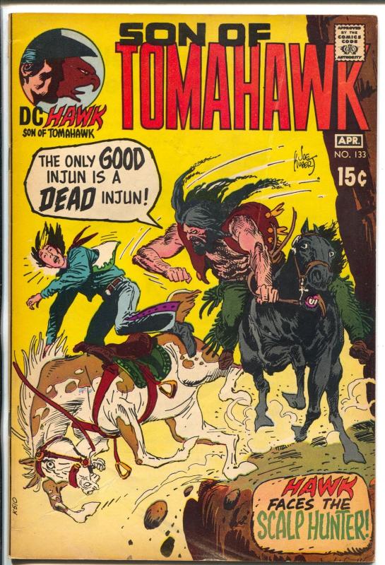 Tomahawk  #133 1970-DC-Son of Tomahawk-Kubert-Scalp Hunter-FN/VF