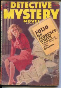 Detective Mystery Novel-Winter 1948-Thrilling-woman in jail-Johnston McCulley-VG