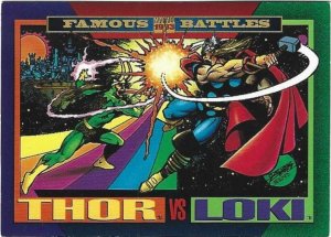 1993 Marvel Universe #150 Thor vs Loki