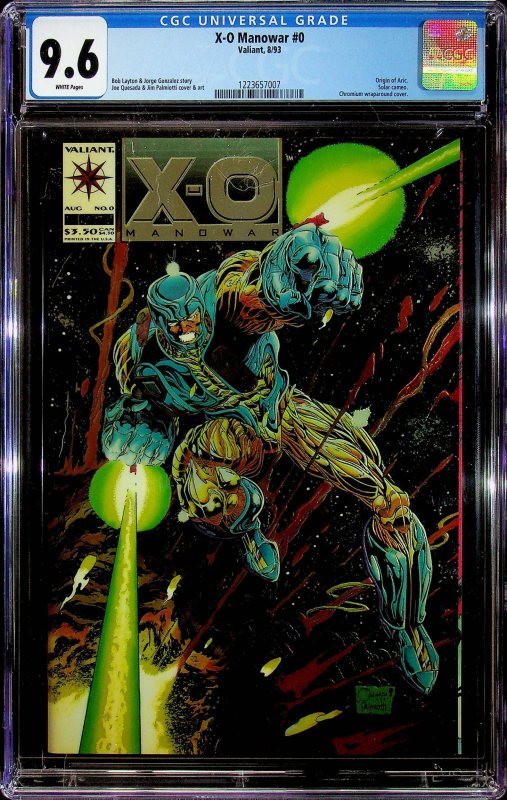 X-O Manowar #0  (1993) - CGC 9.6 - Cert#1223657008