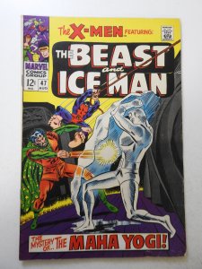 The X-Men #47 (1968) VG Condition centerfold detached bottom staple