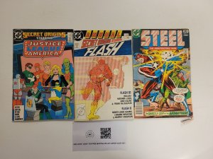 3 DC Comics #4 Steel + #32 2 Secret Origins Annual 55 TJ25
