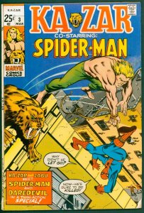 Ka-Zar 3 FN 6.0 Spider-Man Marvel 1971