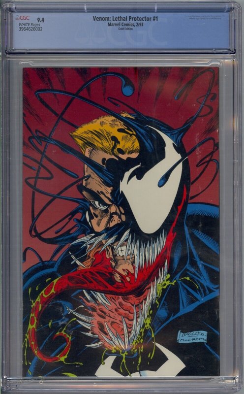 VENOM LETHAL PROTECTOR #1 CGC 9.4 GOLD EDITION WHITE PAGES