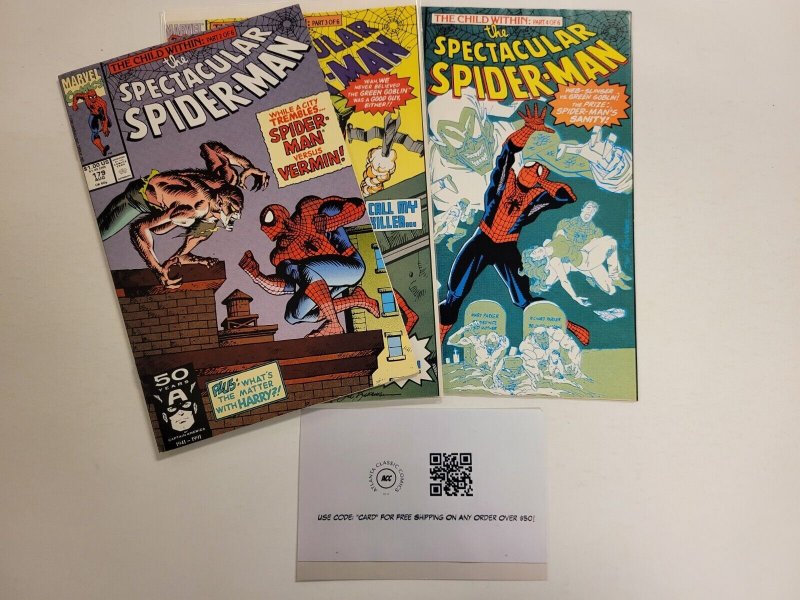 3 Spectacular Spider-Man Marvel Comics #179 180 181 85 SM9