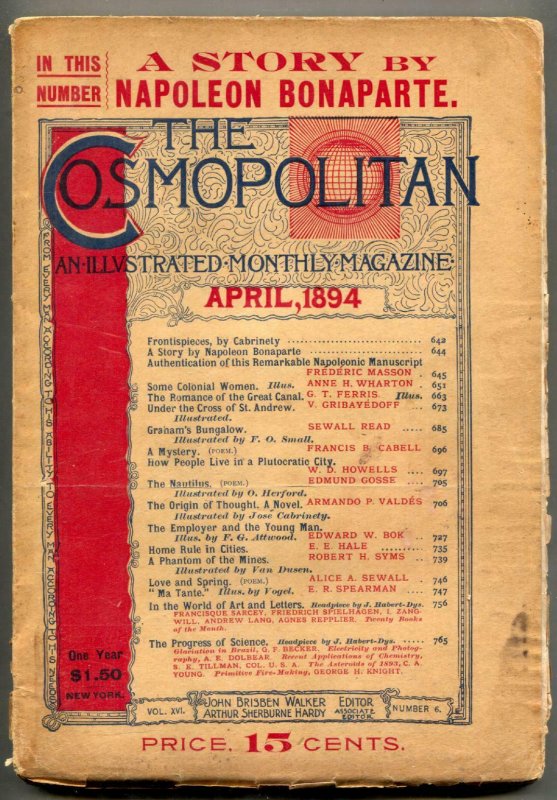 Cosmopolitan April 1894- Napoleon Bonaparte- Phantom of the Mines