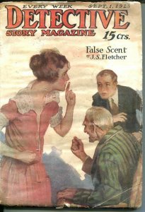 DETECTIVE STORY MAGAZINE-SEPT 1 1923-WELLS-FLETCHER-JOHNSTON MCCULLEY-good G