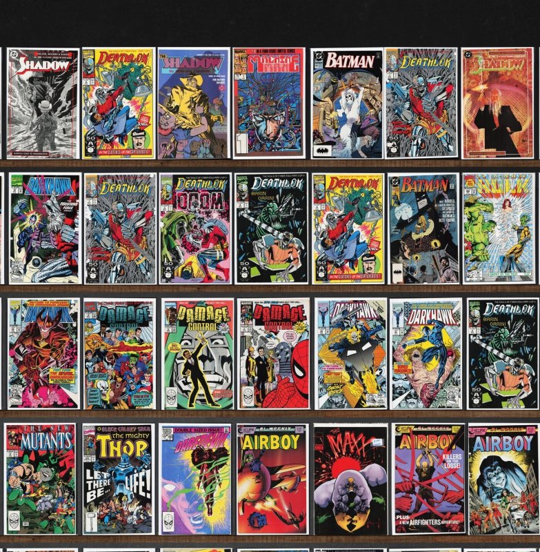 Huge Lot 150+ Comics with Deathlok, Batman, Darkhawk, Airboy & More!