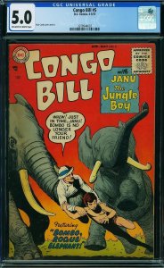 Congo Bill #5 (1955) CGC 5.0 VGF