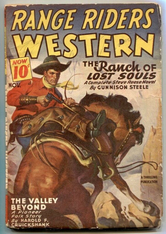 Range Riders Western Pulp November 1946-  Ranch of Lost Souls