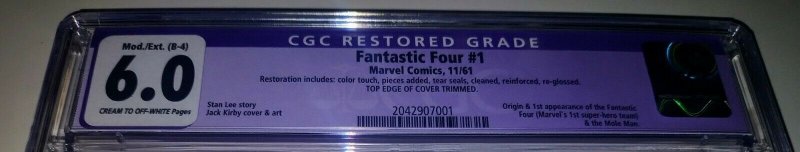 Fantastic Four 1 CGC 6.0 