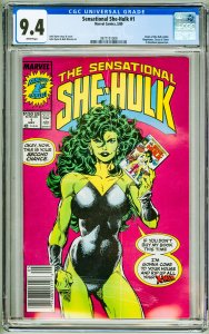 The Sensational She-Hulk #1 (1989) CGC 9.4! White Pages!