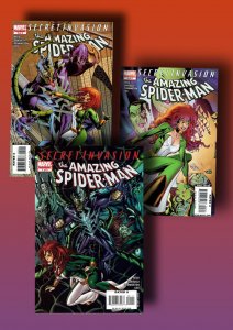 Secret Invasion: The Amazing Spider-Man #1,2,3 Jackpot NM-