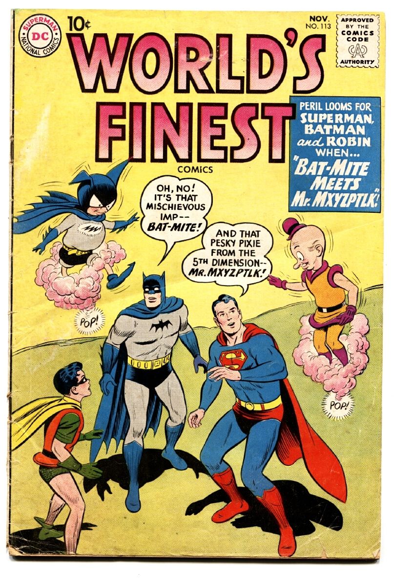 World's Finest #113 comic book 1960- Batman- Superman- Mr Mxyzptlk-  Bat-Mite | Comic Books - Silver Age, Superman, Superhero / HipComic