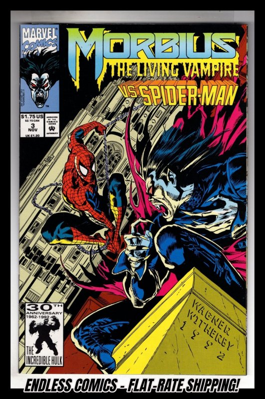 Morbius: The Living Vampire #3 (1992) SPIDER-MAN! *FLAT-RATE SHIPPING!* / EBI#1