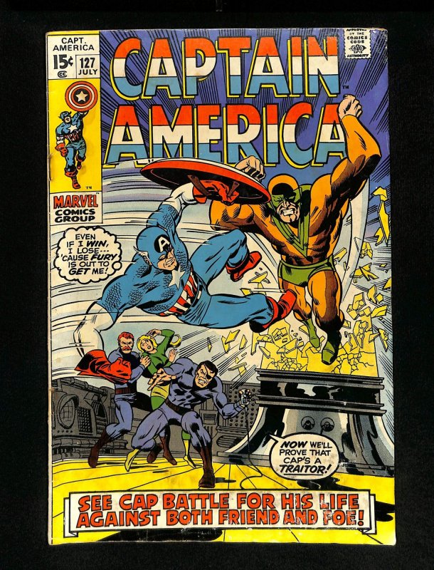 Captain America #127 Who Calls Me Traitor! Marie Severin Cover!