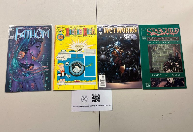 4 Comic Books Richie Rich #147 Fathom #2 Starchild #0 Wetworks #1 81 JW12