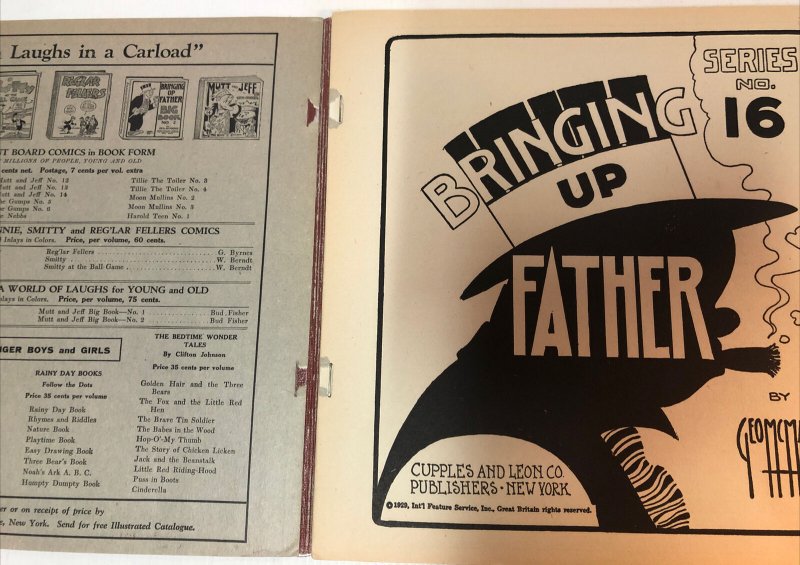 Bringing Up Father (1929) Book #16 VG/VF- Platinum age | Cupples & Leon Co ~ Geo