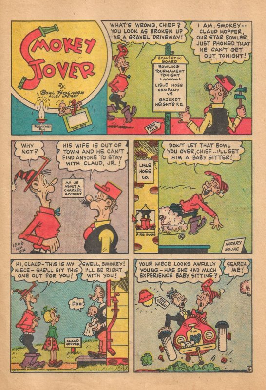 Screwball Fireman 'SMOKEY STOVER' 1954 Promo Comic #2 for Natl Fire Protctn Ass.