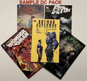 Graphic Novel Comic Book Gift Pack Grab Bag 5 TPBs/HCs ALL DC TITLES