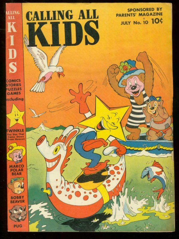 CALLING ALL KIDS #10 1947 FUNNY ANIMALS OVERSIZED ISSUE FN