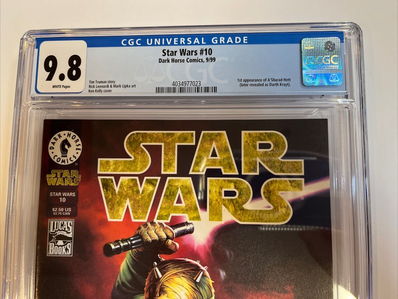 Star Wars (1999) # 10 (CGC 9.8) 1st App A’sharad Hett (Darth Krayt)