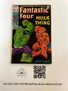 Fantastic Four # 112 VG/FN  Marvel Comic Book Hulk Thing Human Torch 24 J890