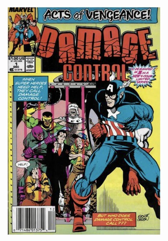 DAMAGE CONTROL #1 (1989) Wrecking Crew, Captain America, Dwayne McDuffie, Marvel 
