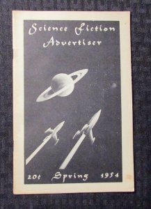 1954 Spring SCIENCE FICTION ADVERTISER Fanzine VG+ 4.5 24pgs Sci-Fi