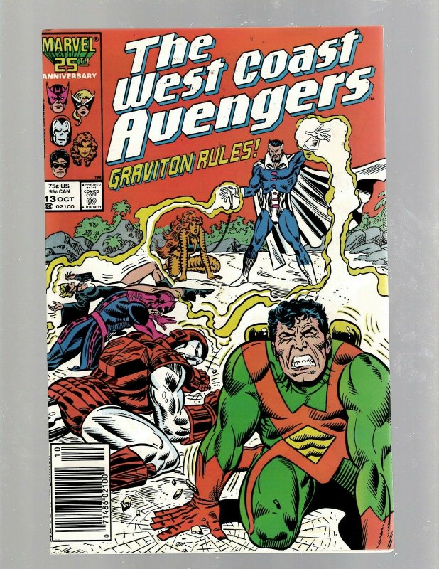 12 The West Coast Avengers Marvel Comic Books #1 3 4 5 7 8 10 11 12 13 15 16 GB2