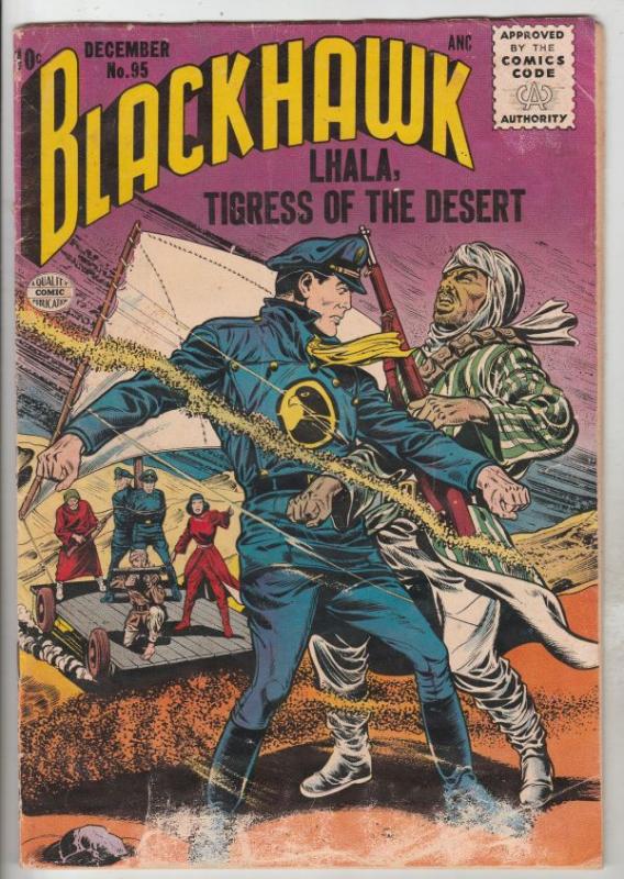 Blackhawk #95 (Dec-55) VG Affordable-Grade Black Hawk, Chop Chop, Olaf, Pierr...