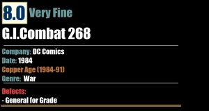G.I.Combat 268 (1984) VF 8.0 War DC Comics
